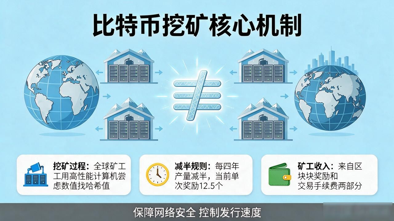 区块链去中心化分布式账本技术原理_比特币挖矿机制与奖励规则_数字货币区块链图解说