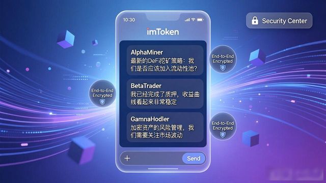 imToken社交功能 加密聊天钱包界面 跨链群组端到端加密_imToken官网APP的社交功能分析